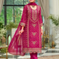 Wonderful Pink Color Soft Organza And Embroidery Work Salwar Suits For Women