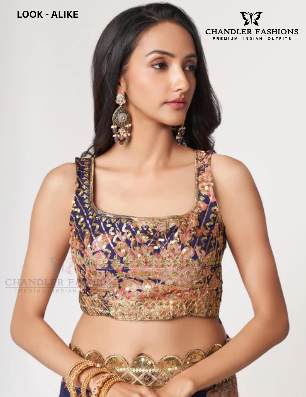Purple Color With Sequins And Printed Work Saree In Suncity