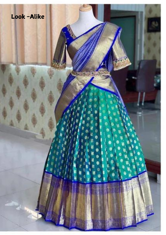 Blue Color Traditional Silk Zari Lehenga Choli With Banarasi Silk Dupatta