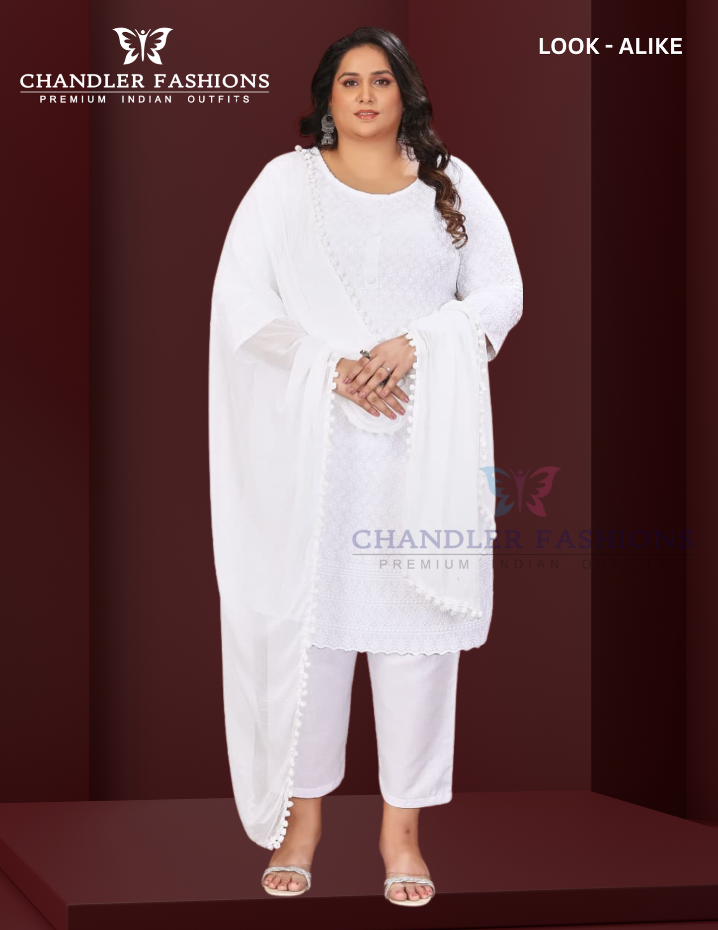 Charming White Color Rayon Kurti Suit With Chikankari Work For Women