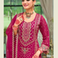 Wonderful Pink Color Soft Organza And Embroidery Work Salwar Suits Near Me
