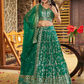 Gorgeous Teal Green Color Silk Jacquard With Sequins And Zari Embroidery Lehenga Choli For Women