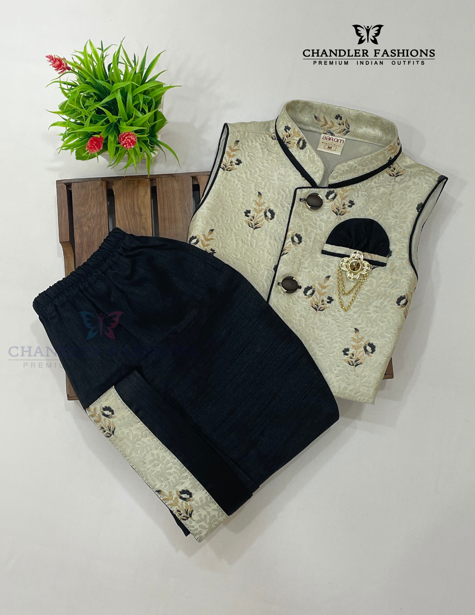 Off White Color Designer Sherwani Suit In USA