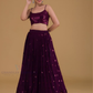 Purple Color Georgette With Sequins Work Lehenga In USA