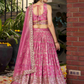 Pink Color Silk Jacquard With Sequins And Zari Embroidery Lehenga Near Me