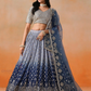Navy Blue Color Georgette With Sequins Lehenga Choli In USA