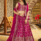 Stunning Rani Pink Color Silk Jacquard With Sequins And Zari Embroidery Lehenga Choli For Women