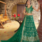 Teal Green Color Silk Jacquard Lehenga In USA