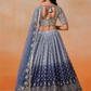 Navy Blue Color With Zari Embroidery Lehenga Choli In Peoria