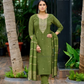 Pleasing Green Color Embroidery Work Salwar Suits With Dupatta Set For Women