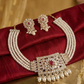 White And Red Color Stone Gold Plated Choker Near Me