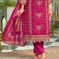 Wonderful Pink Color Soft Organza And Embroidery Work In USA