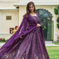 Pretty Purple Color Heavy Faux Georgette Sequins Work Lehenga 
Choli Near Me