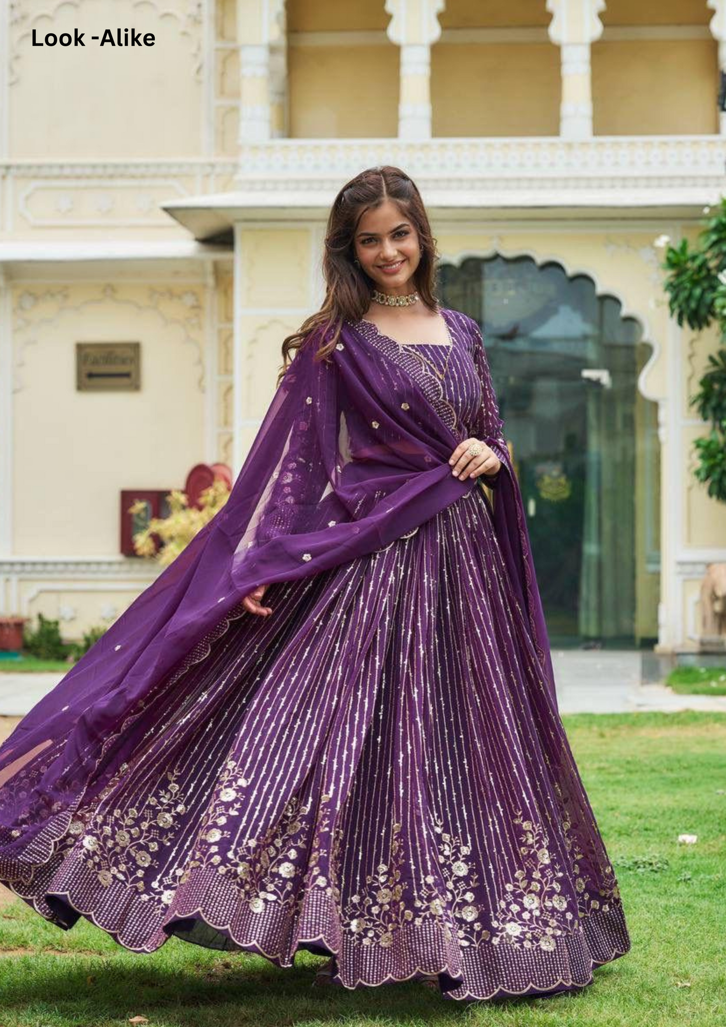 Pretty Purple Color Heavy Faux Georgette Sequins Work Lehenga 
Choli Near Me