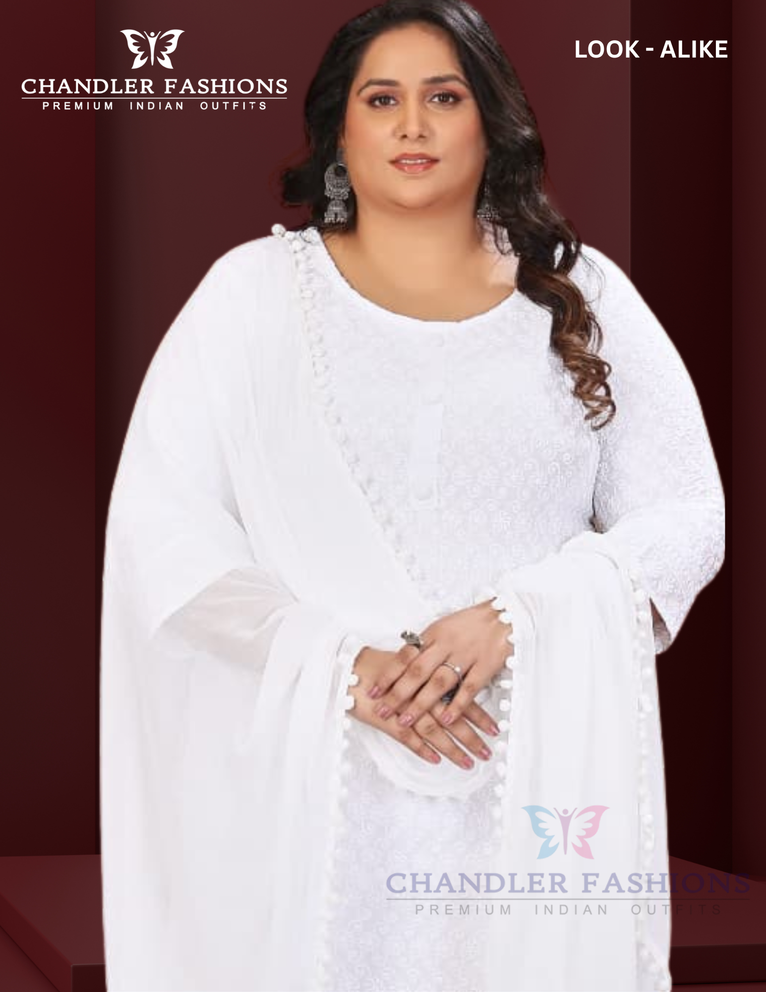 White Color Rayon Kurti Suit With Chikankari Work For Women