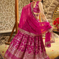 Rani Pink Color Silk Jacquard With Sequins And Zari Embroidery Lehenga Near Me