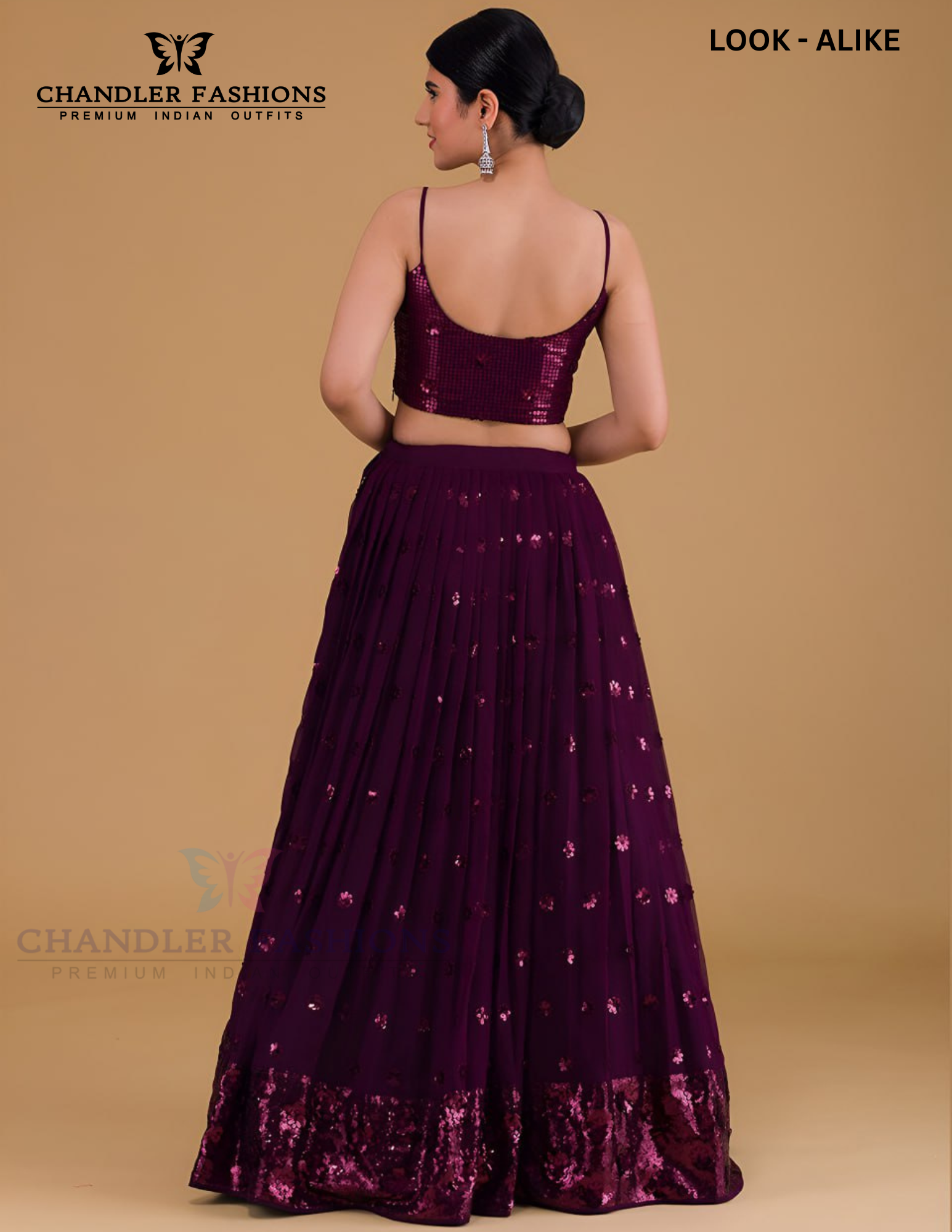 Purple Color Georgette With Embroidery Work Lehenga In Arizona