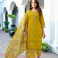 Beautiful Mustard Yellow Color Roman Silk Salwar Suits With Dupatta For Women