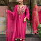 Gorgeous Pink Color Chanderi With  Embroidery Work Salwar Suits With Dupatta
