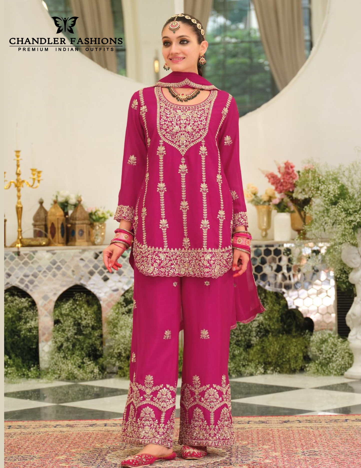 Embroidery Work Palazzo Suits Near Me