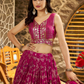 Rani Pink Color Lehenga Choli For Women