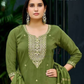 Pleasing Green Color Embroidery Work Salwar Suits With Dupatta Set Near Me