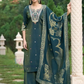 Alluring Teal Green Color Shimmer With Thread Work Salwar Suits For Women