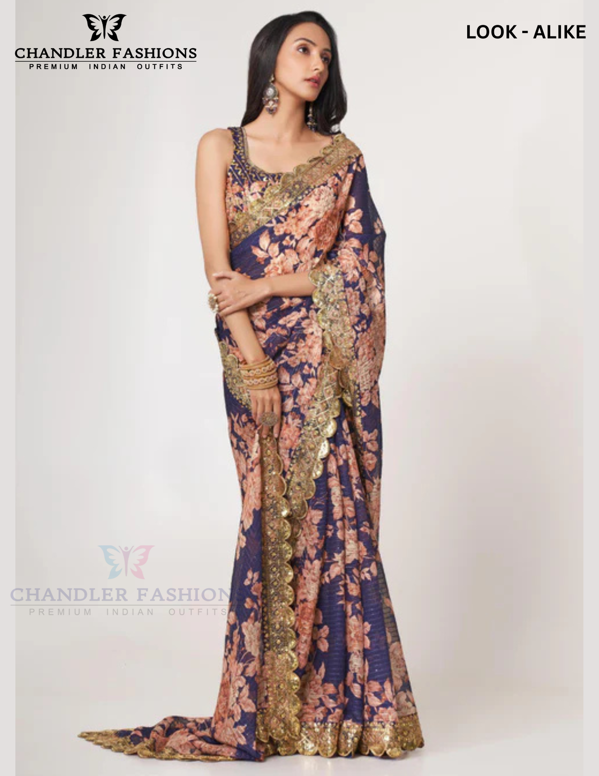 Purple Color Organza With Printed Work Saree In USA