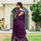 Purple Color Heavy Faux Georgette Sequins Work Lehenga In USA