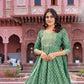 Alluring Green Color Rayon Neck Embroidery Work Salwar Suits With Dupatta For Women Near Me