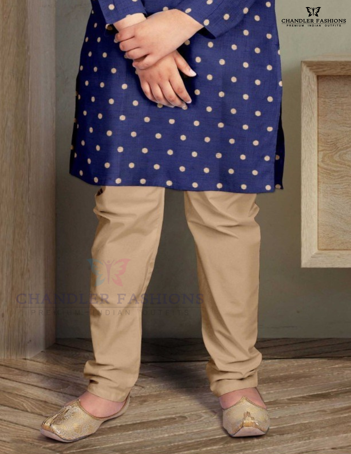 Navy Blue Color Boys Kurta With Pajama Set In USA