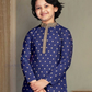 Navy Blue Color Boys Kurta With Pajama Set Near Me