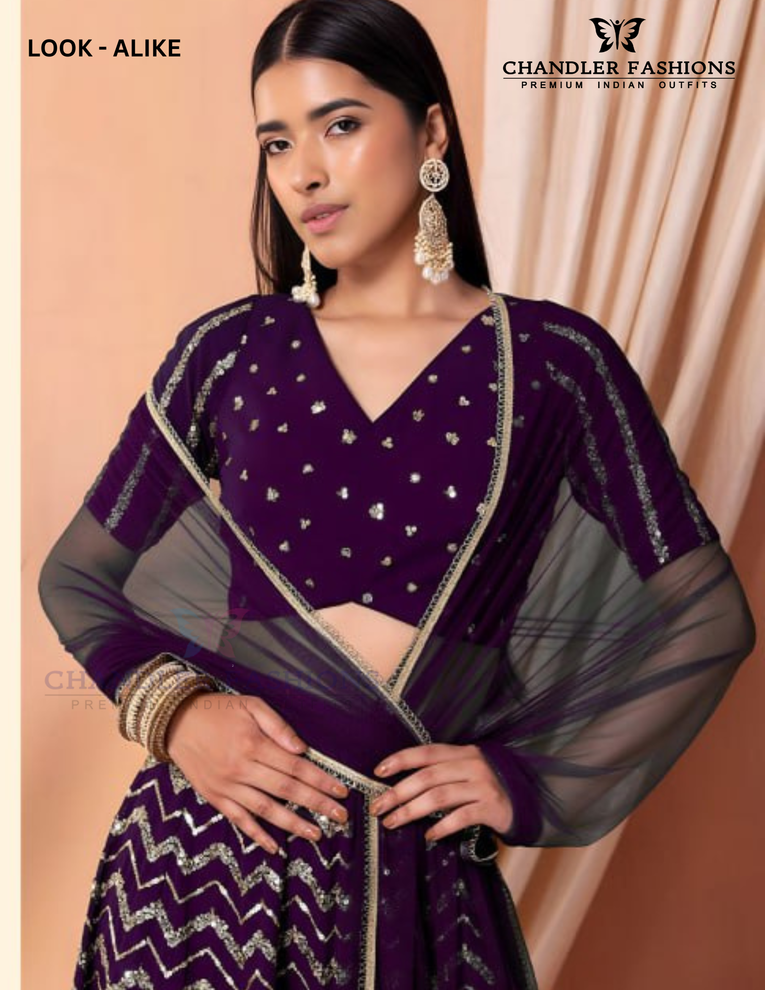 Purple Color Georgette With Sequins Work Lehenga Near Me