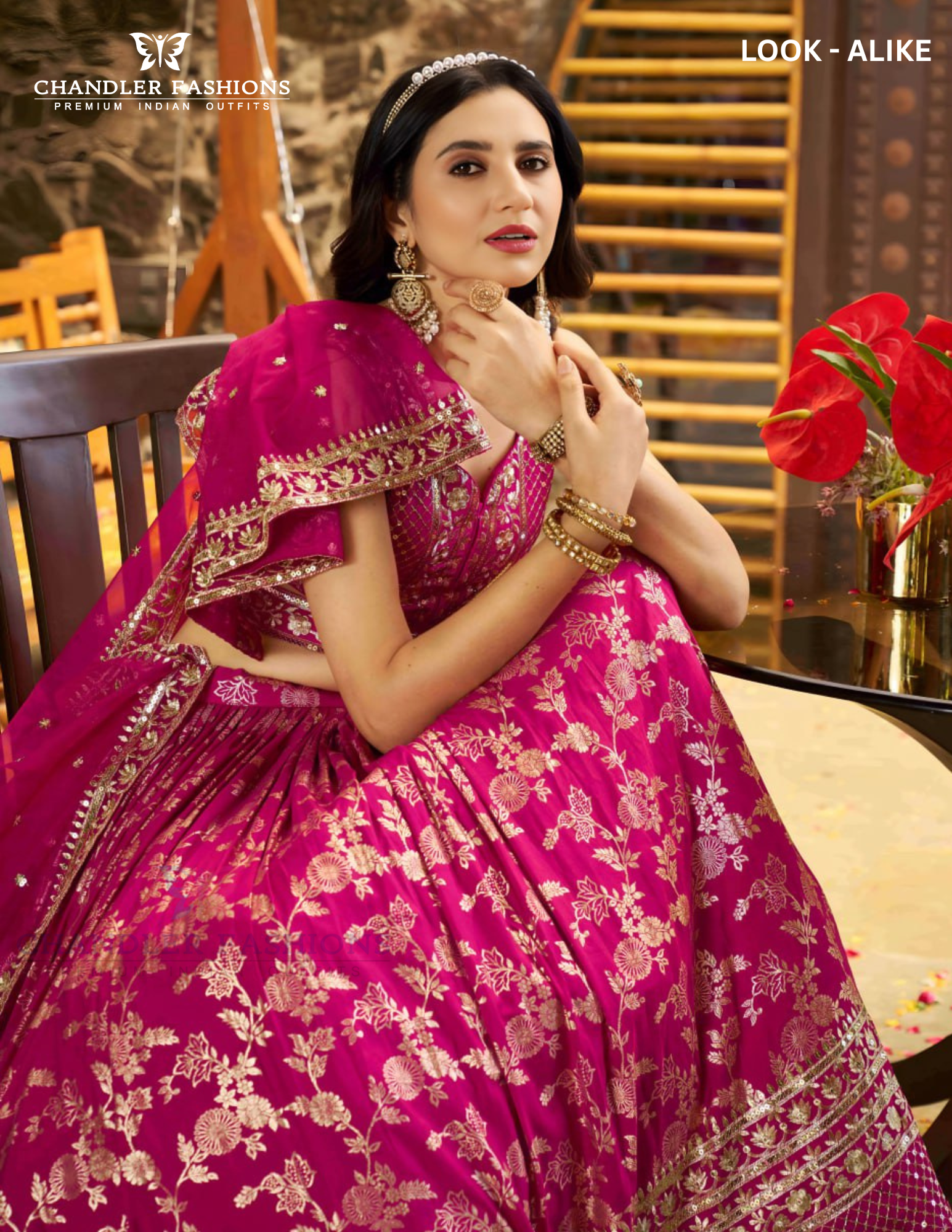Rani Pink Color Sequins And Zari Embroidery Lehenga In Chandler