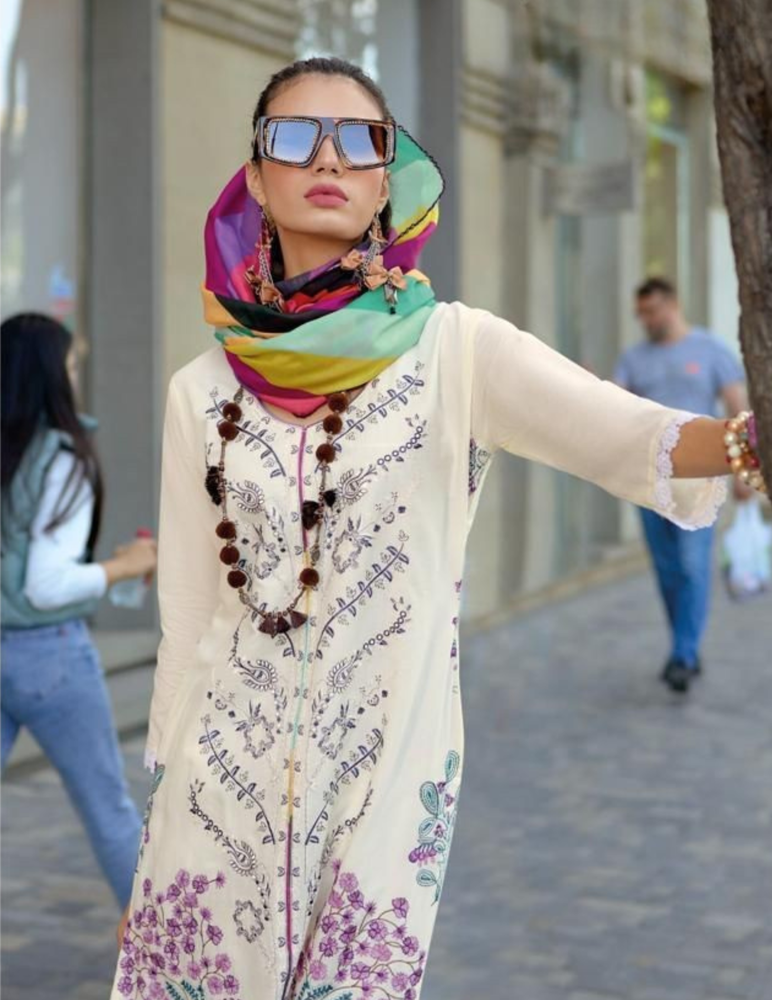 White Color Cotton Readymade Salwar Suits With Dupatta Set Near Me