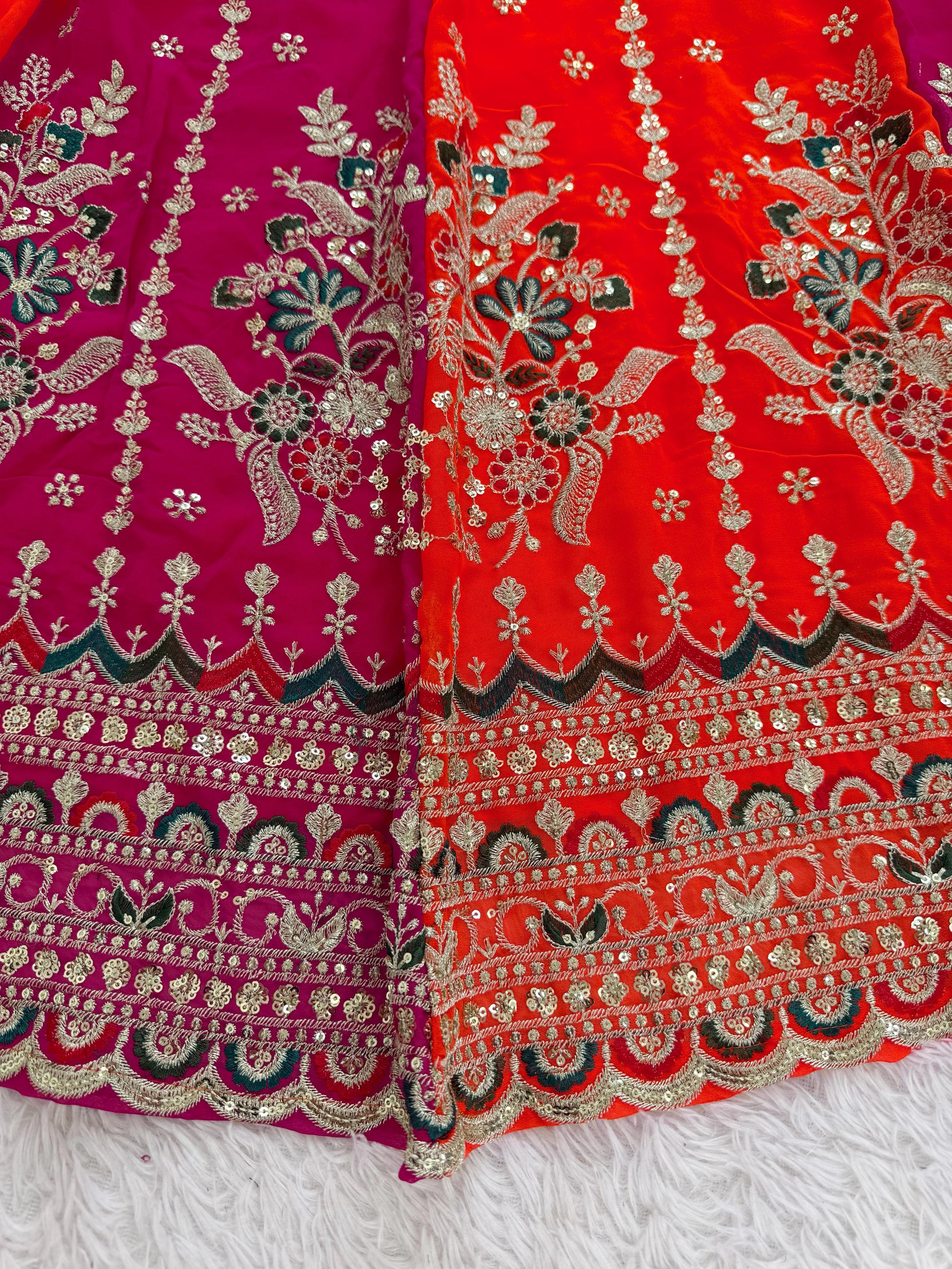 Charming Orange Color Lehenga With Thread And Sequins Work In Suncity
