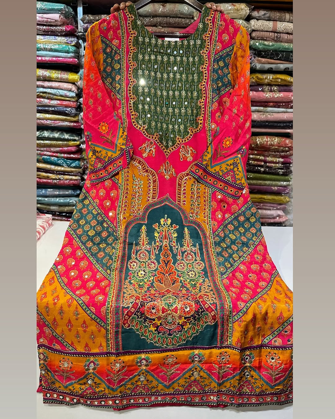 Beautiful Multicolor Viscose Muslin Palazzo Suit In Tucson