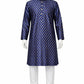 Amazing Blue Color Jacquard With Printed Work Kurta Suits For Men