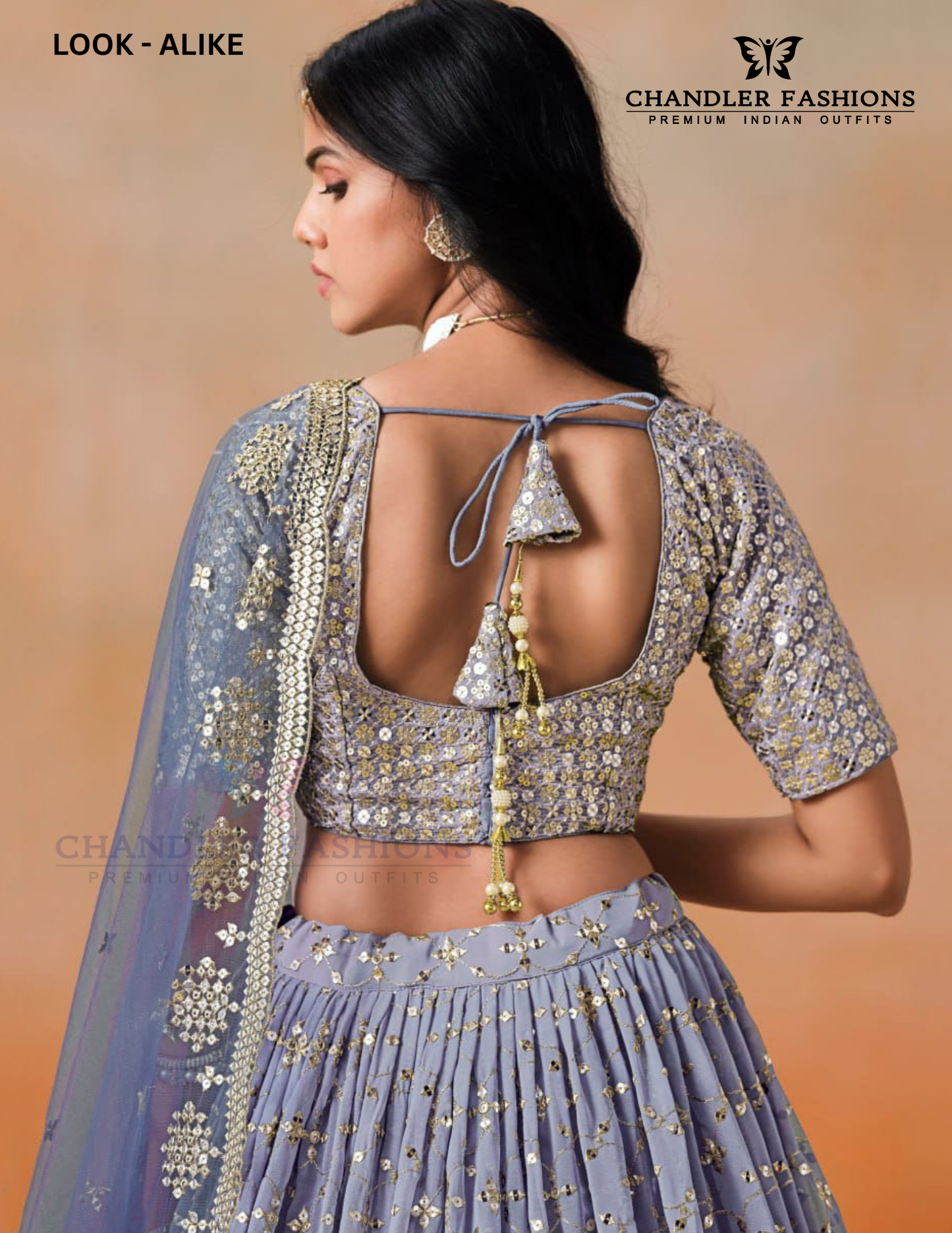 Navy Blue Color Georgette With Zari Lehenga Choli In Yuma