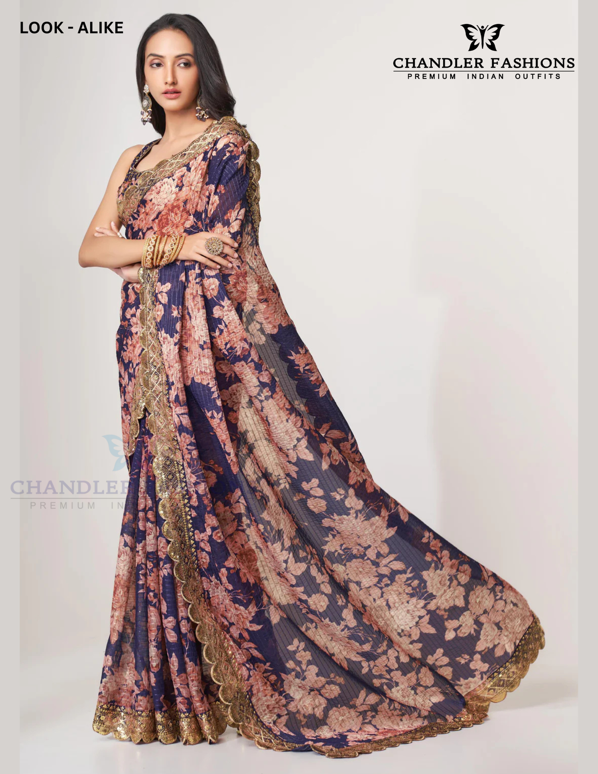 Purple Color Organza With Sequins And Printed Work Saree Near Me