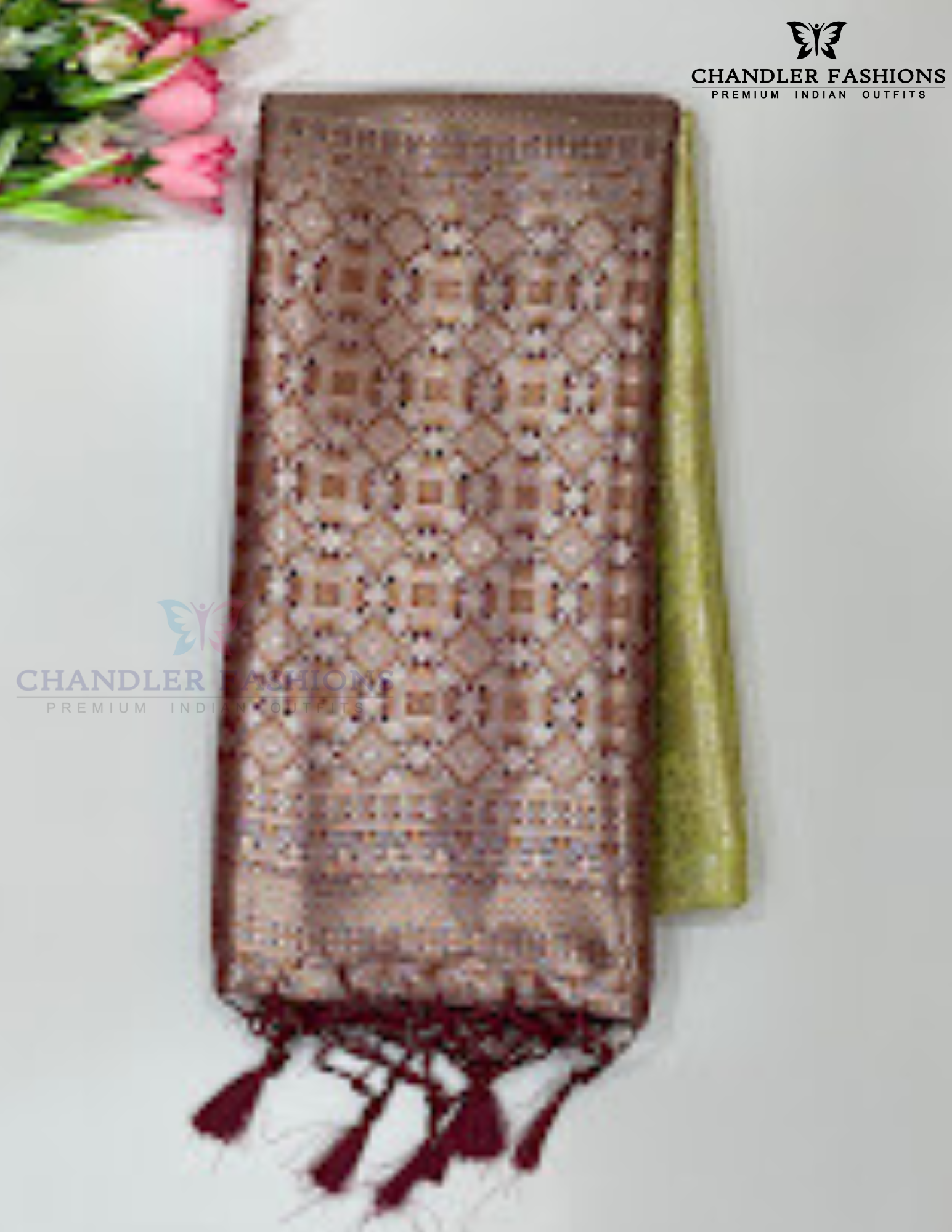 Alluring Light Green And Maroon Soft Silk Saree With Designer Zari Work For Women