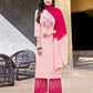 Stunning Light Pink Color Embroidered Designer Kurti Suits With Palazzo Pants For Women