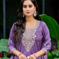 Lavender Color Shimmer Salwar Suits With Embroidery Work Near Me