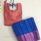 Attractive Pink And Blue Color Zari Work With Silk Langa set For Girls Near Me