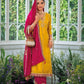 Attractive Yellow Color Premium Silk Embroidery Kurti With Dupatta