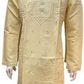 Attractive Light Yellow Color With Cotton Embroidery Work Kurta Suits For Men