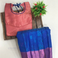 Attractive Pink And Blue Color Zari Work With Silk Langa set For Girls In USA