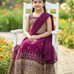 Wine Color Embroidery And Sequins Work Choli Set With Dupatta In USA
