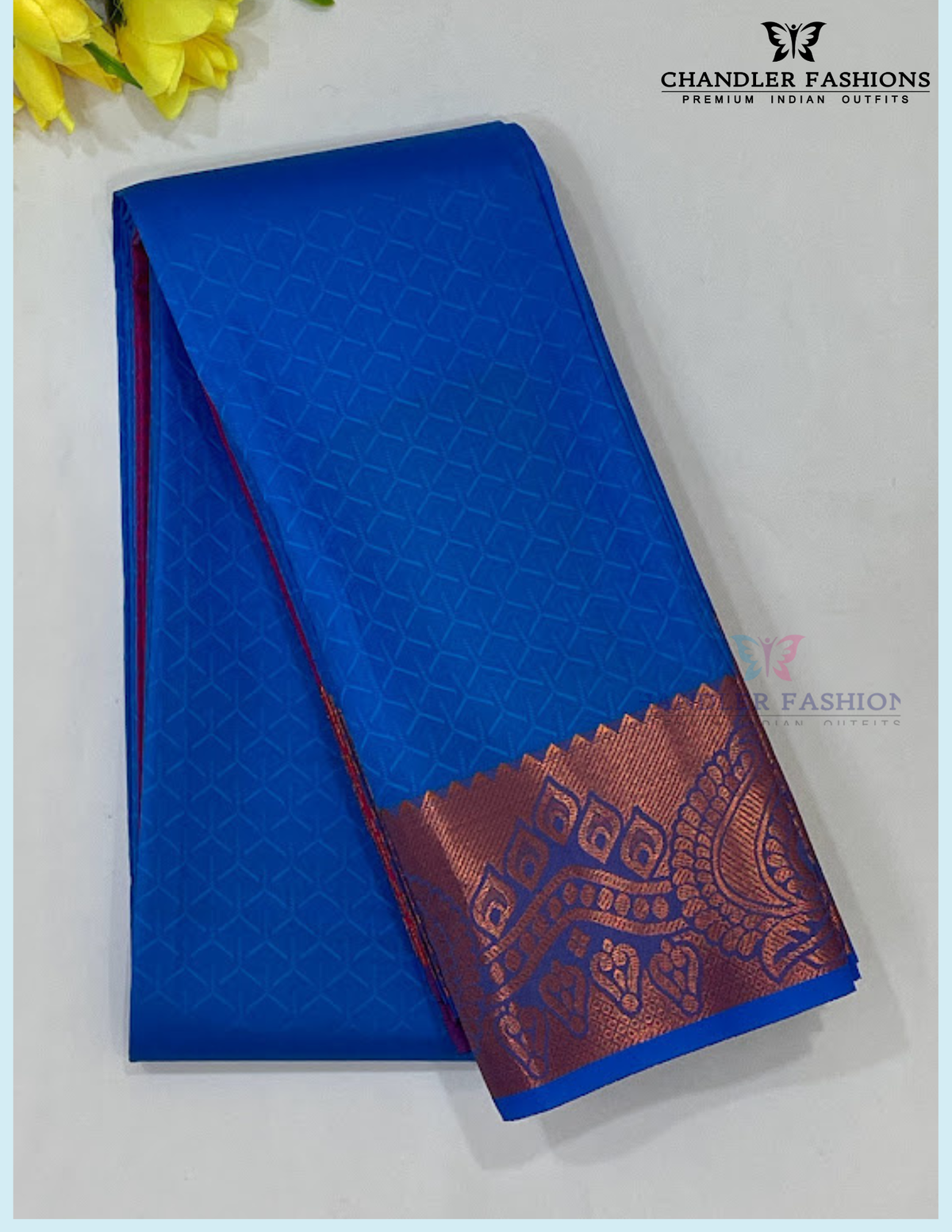 Stunning Blue Color Art Silk With Zari Work Saree For Women