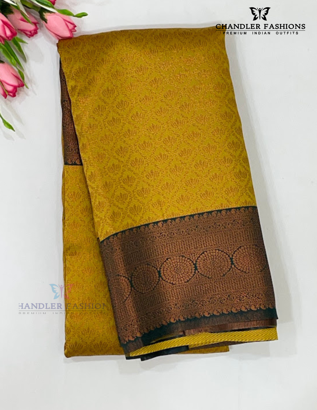 Charming Mustard Yellow Color Art Silk With Zari Work Saree For Women